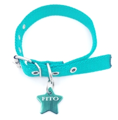 Chapita estrellita color verde+collar verde