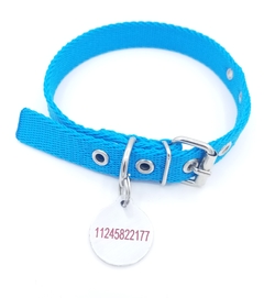 Chapita redonda grande+ collar turquesa - tienda online
