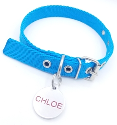 Chapita redonda grande+ collar turquesa