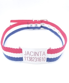 Chapita Pasador para collares de 3cm de ancho + collar tricolor frances - comprar online