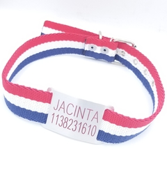 Chapita Pasador para collares de 3cm de ancho + collar tricolor frances