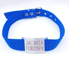 Chapita Pasador para collares de 3cm de ancho + collar azul - comprar online