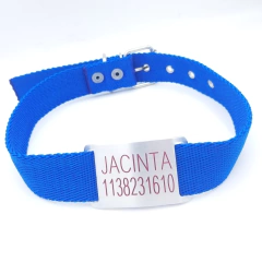 Chapita Pasador para collares de 3cm de ancho + collar azul en internet