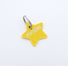 Chapita estrellita color dorado - Medallas para Perros