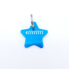 Chapita estrellita color turquesa - Medallas para Perros