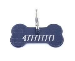 Super hueso anodizado color negro - Medallas para Perros