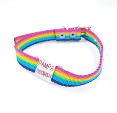Chapita pasador para collares de 2cm de ancho + collar multicolor - comprar online