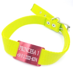 Chapita Pasador anodizado para collares de 3cm de ancho color Rojo + collar VERDE MANZANA en internet