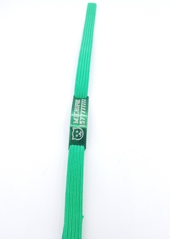 Chapita Con Cara De Gatito + Collar 1 Cm Elastizado Verde - Medallas para Perros