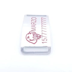 Chapita Pasador para collares de 3cm de ancho + dibujo de golden+ collar de color a eleccion