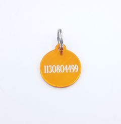 Chapita MaxiRoda de color naranja - Medallas para Perros