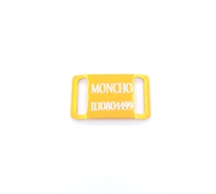 Chapita Pasador anodizado para collares de 2cm de ancho color Naranja en internet