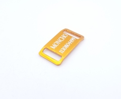 Chapita Pasador anodizado naranja + collar 2cm Tricolor - tienda online