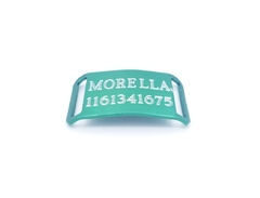 Chapita Pasador anodizado para collares de 3cm de ancho color Verde - comprar online