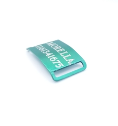 Chapita Pasador anodizado para collares de 3cm de ancho color Verde en internet