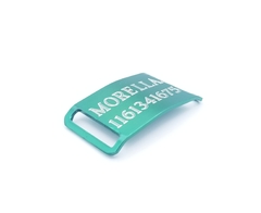 Chapita Pasador anodizado para collares de 3cm de ancho color Verde - Medallas para Perros