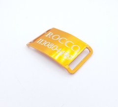Chapita Pasador anodizado para collares de 3cm de ancho color Naranja - comprar online