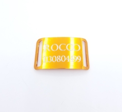 Chapita Perros Pasante + Collar 3cm Naranja - tienda online