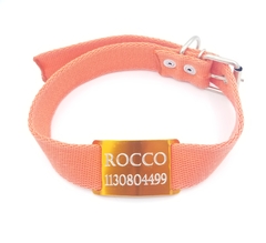 Chapita Pasador anodizado para collares de 3cm de ancho color Naranja - tienda online