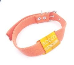 Imagen de Chapita Pasador anodizado para collares de 3cm de ancho color Naranja