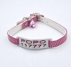 Chapitas Para Gatos Pasador + Collar De 1 Cm Rosa Funny