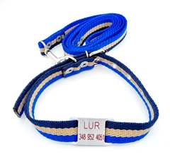 Chapita pasador para collares de 2cm de ancho + Collar + Correa EPICO