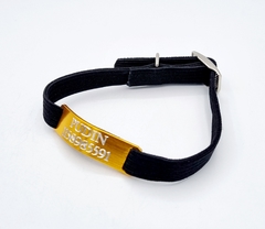 Chapitas Para Gatos Pasador Dorada+ Collar De 1 Cm negro en internet
