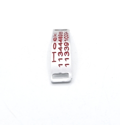 Chapita pasacat para collares de 1cm de ancho con nombre y DOS telefonos - Medallas para Perros