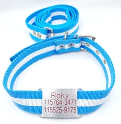 Chapita pasador para collares de 3cm de ancho + Correa y Collar de Argentina