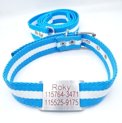 Chapita pasador para collares de 3cm de ancho + Correa y Collar de Argentina - Medallas para Perros