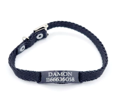 Chapita pasador negro para gatos + Collar reforzado negro