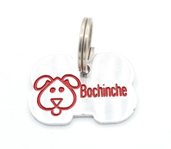 Chapita hueso mediano Pop con dibujo de Perrito - Medallas para Perros