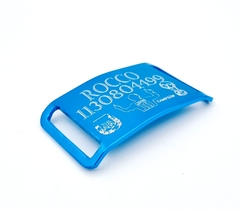 Chapita de aluminio anodizado para collares de 3cm ARGENTINA CAMPEON Edicion Limitada
