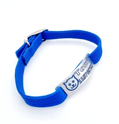 Chapitas Pop grabada en azul+ collar azul - comprar online