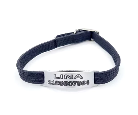 Chapitas SuperPop grabada en negro + collar negro