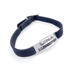 Chapitas SuperPop grabada en negro + collar negro - comprar online
