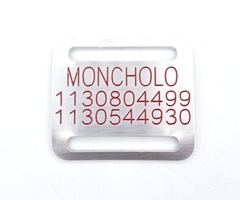 Chapita pasador para collares de 4cm de ancho+2 telefonos+Collar Rojo Azul - tienda online