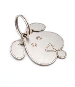 Chapita Para Perros Con Forma De Perro En Acero Inoxidable