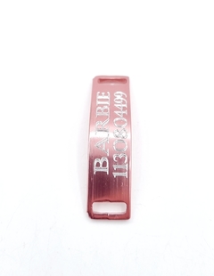 Chapita pasador de gatos anodizada color ROSA - Medallas para Perros