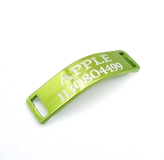 Chapita pasador de gatos anodizada color VERDE MANZANA