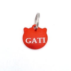 Chapita Para Gatos Con cara De Gato roja en internet