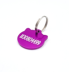 Chapita Para Gatos Con cara De Gato violeta - tienda online
