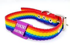 Chapitas Perros Pasador VIOLETA +collar orgullo de 2cm Ancho en internet
