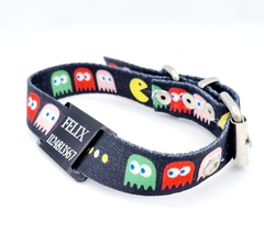 Chapitas Perros Pasador Negro+collar Pacman 2cm Ancho en internet