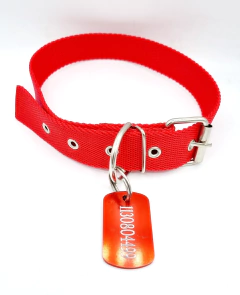 Imagen de Chapita Militar Para Perros roja Al instante!