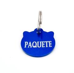 Chapita Para Gatos Con cara De Gato azul