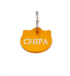 Chapita Para Gatos Con cara De Gato Naranja - comprar online