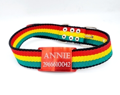 Chapita Pasador anodizado para collares de 3cm de ancho color Rojo + JAMAICA