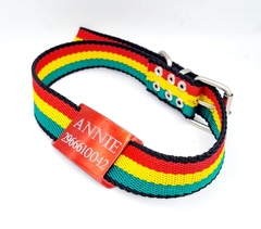 Chapita Pasador anodizado para collares de 3cm de ancho color Rojo + JAMAICA en internet