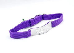Chapita pasante para gatos + collar Violeta grabada en el acto - comprar online